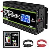 NOVOPAL 2000W Kfz Wechselrichter Spannungswandler 24V 230v Reiner Sinus mit...