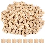 Unbehandeltes Holz, 500 Stück Holz Würfel, Svalor 10mm Holzwürfel Blanko...