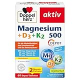 Doppelherz Magnesium 500 + D3 + K2 - Hochdosiertes Magnesium als Beitrag...