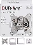 DUR-line Antennendose 3-Loch SAT | Kabelfernsehen | DVB-T | Radio |...