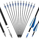 SERfawnCH 12er Carbonpfeile 30 Zoll für Recurvebögen, Compoundbögen &...