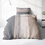 Träumschön Biber Bettwäsche Set 2tlg 155x220 cm + 80x80 cm –...