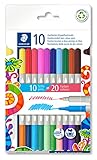 STAEDTLER Doppelfasermaler twin color, zwei Spitzen für zwei...