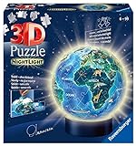 Ravensburger 3D Puzzle Erde im Nachtdesign Nachtlicht 11844 - Puzzle-Ball -...