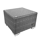 RS Trade® exclusive 'Toscana' Polyrattan Beistelltisch mit verstärktem...