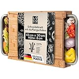 Loco Bird Schneidebrett Holz mit Auffangschale - Cutting Board mit...