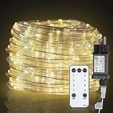 Herrselsam LED Lichterschlauch 20M LED Schlauch IP65 Wasserdicht mit...