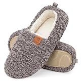 EverFoams Damen Warme Hausschuhe Kunstwolle Memory Foam Geschlossen...