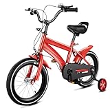 LKHDONG 14 Zoll Kinderfahrrad, für ab 3-6 Jahre Jungen & Mädchen,...