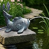 Wasserspeier Solar mit Pumpe – Teichfigur mit Solarpumpe & Wasserspiel...