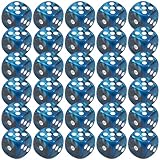 30 pcs 6-seitiger Würfel Set 0,5 '' Marmor Blue Acryl Casino Dice Set mit...