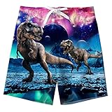 Fanient Jungen Surf Board Shorts Dinosaurier gedruckt Badeshorts Bademode...