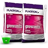 Plagron Growmix 2x50L (100L) mit Pipette und Messbecher – vorgedüngtes...
