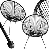 tectake® 2er Set Stuhl Acapulco Design, Gartenstuhl, Gartenstühle im...