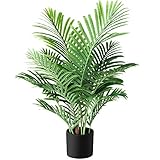 Fopamtri Kunstpflanzen Groß Areca Kunstpalme 90 cm im Topf Künstliche...
