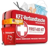 KFZ Verbandstasche nach aktueller Norm 2025 inkl. Beatmungstüchern - Auto...