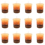 pajoma® Duft-Votivkerze 12 Stück à 55 g, Zimt-Orange | Marmorvotivkerze,...