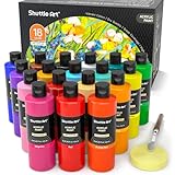 Shuttle Art Acrylfarben Set, 18 Acrylfarben in Flaschen (je 250ml, 8,45oz),...