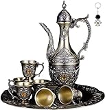 Vintage Teekannen-Set inklusive türkischer Kaffeekanne, Teetablett und...