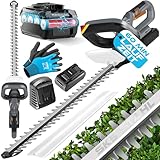 MASKO® Akku Heckenschere Profi Hecken & Strauchschere 57cm Schnittlänge...