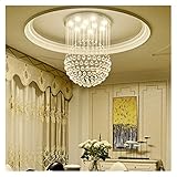 Round Crystal Ceiling Chandelier for Living Dining Room Bedroom Ball Design...