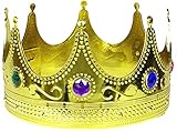 Balinco Krone in Gold | Königskrone | Königin | Crown mit farbigen...