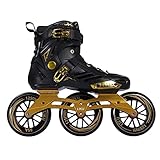 LIKU Performance 125 3WD Speed Inline Skates Unisex (Schwarz & Gold, Herren...