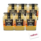 Maille Senf mit Honig im Glas 230g (6er Pack) | Feinster Senf aus ganzen...