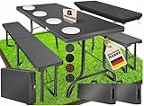 KESSER® Bierzeltgarnitur 3-teilig Set Tisch & 2X Bank | Buffettisch für...