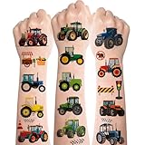 Traktor Tattoos für Kinder 10 Blatt,Hautfreundlich Temporäre...