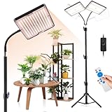 Pflanzenlampe LED Vollspektrum mit 16'-63' Einstellbar Ständer, Doppelkopf...