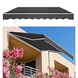 Aufun Manuelle Gelenkarmmarkise Markise Balkon aus Alu und Polyester,...