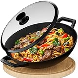 KAISERTAL® Gusseisenpfanne 32cm – Gusspfanne Induktion & Cast Iron Pan...