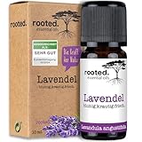 rooted.® BIO Lavendelöl [100% NATURREIN] - Echter Lavendel - Lavandula...