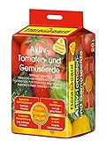 Floragard Aktiv-Tomaten-und Gemüseerde 20 Liter Blumenerde, erdfarben