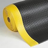 Floordirekt Anti Ermüdungsmatte, Stehmatte 120 x 200 cm Schwarz-Gelb...
