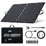 ECO-WORTHY 100W Solarpanel Faltbar, Solarpanel 12v mit 10 DC Adapter,...