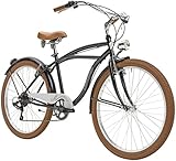 26 Zoll Herren Beach Cruiser 6 Gang Adriatica, Farbe:matt-schwarz