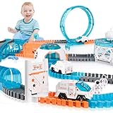 Weinsamkeit 232 Teile Weltraum Rennbahn Set - Flexibles Autorennbahn Set...