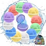 Wasserbomben Wiederverwendbar,12 Stück Wiederverwendbare Wasserbomben...