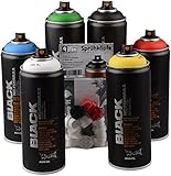 Montana Sprühdosen Set Black Graffiti Street Art Grundfarben + schwarz &...