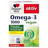 Doppelherz Omega-3 1000 vegan - Hochdosierte Omega-3-Fettsäuren EPA & DHA...