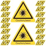 HOMOCONO 50 Stück Sicherheitsaufkleber Laserwarnung Langlebig...