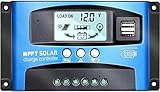 Y&H 40A MPPT 12V/24V Solar Panel Laderegler mit Dual USB Port, Wanderer...