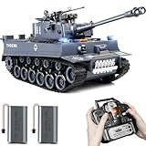 RC Panzer 1/18 Deutscher Tiger I, 2.4GHz Panzer Ferngesteuert, WW2 Panzer...