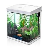 Nobleza - Nano-Fischtank-Aquarium mit LED-Leuchten & Filtersystem,...