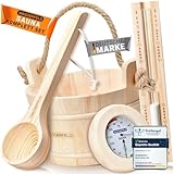 WASSERFELD® Sauna Eimer Set (4 Liter) - Hochwertiger Sauna Eimer mit...