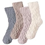 Yamobi 4 Paar Dicke Kuschelsocken Damen, Warme Thermosocken Winter...