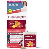 sanotact Eisen Komplex Mini-Tabletten • 100 Mini Eisentabletten Vegan •...