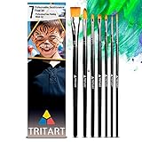 Tritart Schminkpinsel Set 7-Teilig - Kinderschminken Pinsel für Fasching...